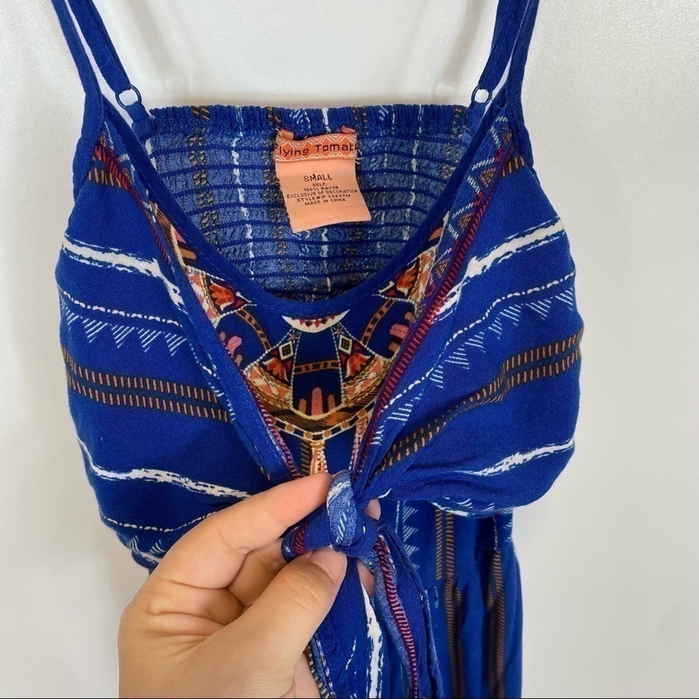 FLYING TOMATO Blue Stripe Jumpsuit - Picture 6 of 10